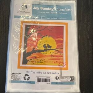 🧵 Joy Sunday Cross Stitch Kit – “Setting Sun Bird Shadow” DIY Craft Kit (New)
